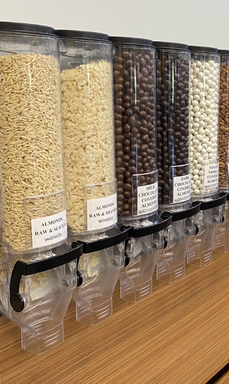 Fresh nuts are ready for sale About-store